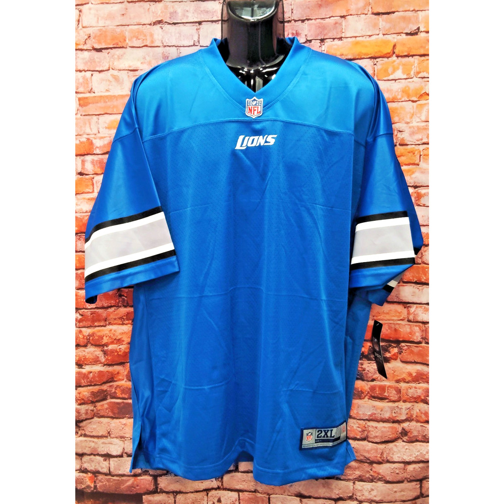 Detroit Lions Jersey Men's Size 2XL Blue NFL Pro Line Football Sports V Neck